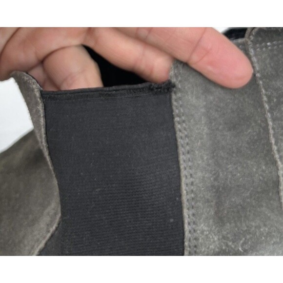 Crevo Malik Chelsea Ankle Boots Men Sz 13 Gray Leather Suede Slip On Double Gore main image 5